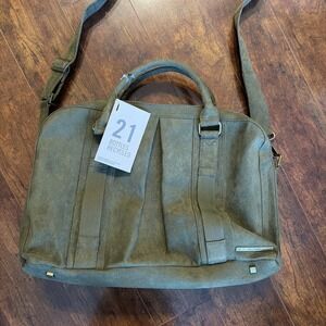 Matt & Nat Crossbody Olive Green Messenger Satchel Shoulder Bag Recycled NWT Zip